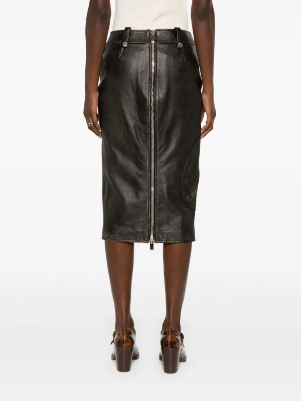 alexander mcqueen スカート ALEXANDER McQUEEN paneled denim skirt distressed size 42