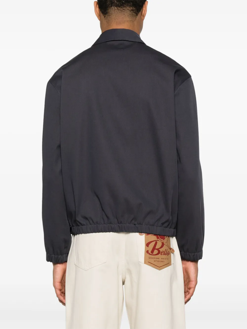 Shop Maison Kitsuné Zip-up Elasticated Bomber Jacket In Blau
