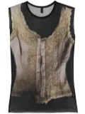 IA LONDON graphic-print tank top - Black