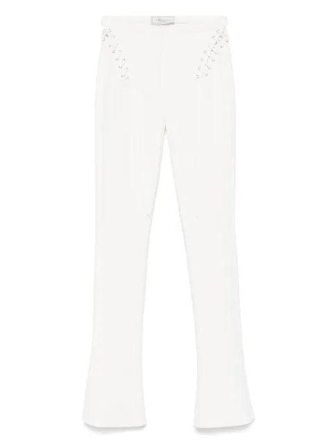 Blumarine eyelet-detail trousers