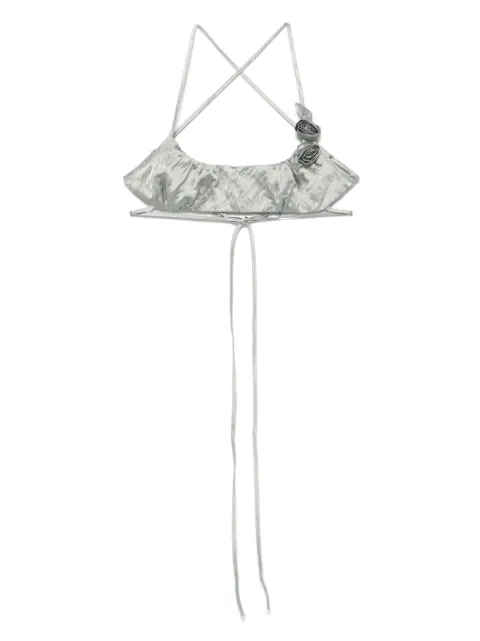 Blumarine haut satiné à effet froissé