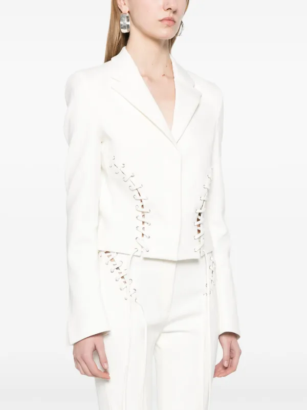 Blumarine レザージャケット | ニュートラル | FARFETCH JP