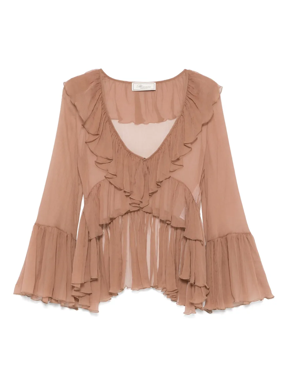 Blumarine ruffled blouse | Brown | Image 1