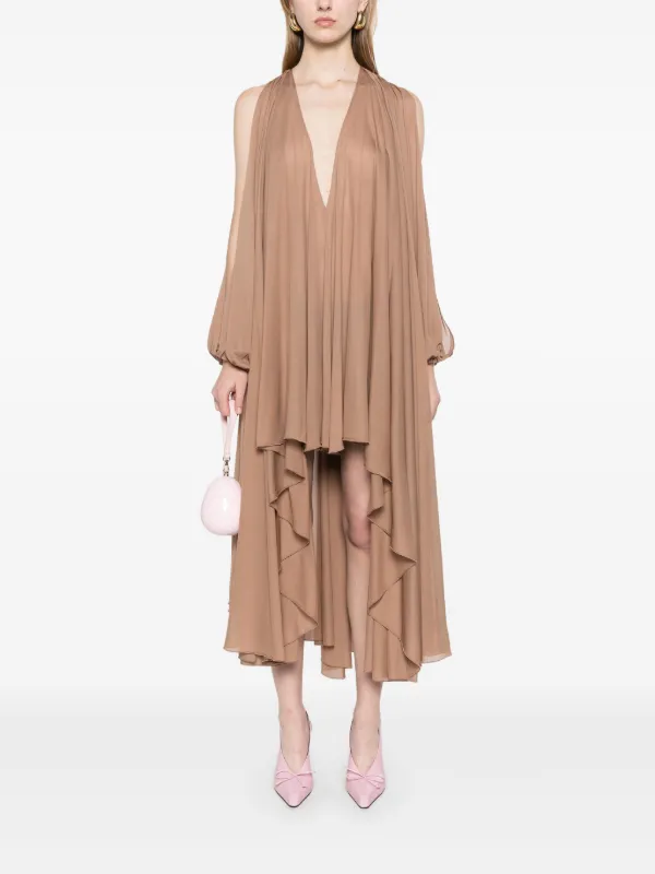 blumarine brown dress Blumarine Leopard Print Silk Chiffon Dress main image 0