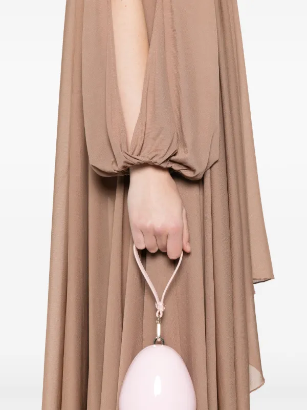 【関税込み】Blumarine ミニドレス Blumarine ジョーゼット ミニドレス | ブラウン | FARFETCH JP