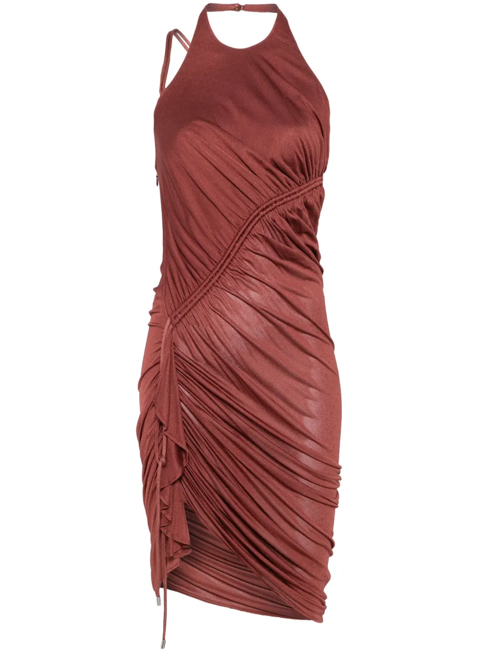 Blumarine robe courte à fronces | rouge | Image 1