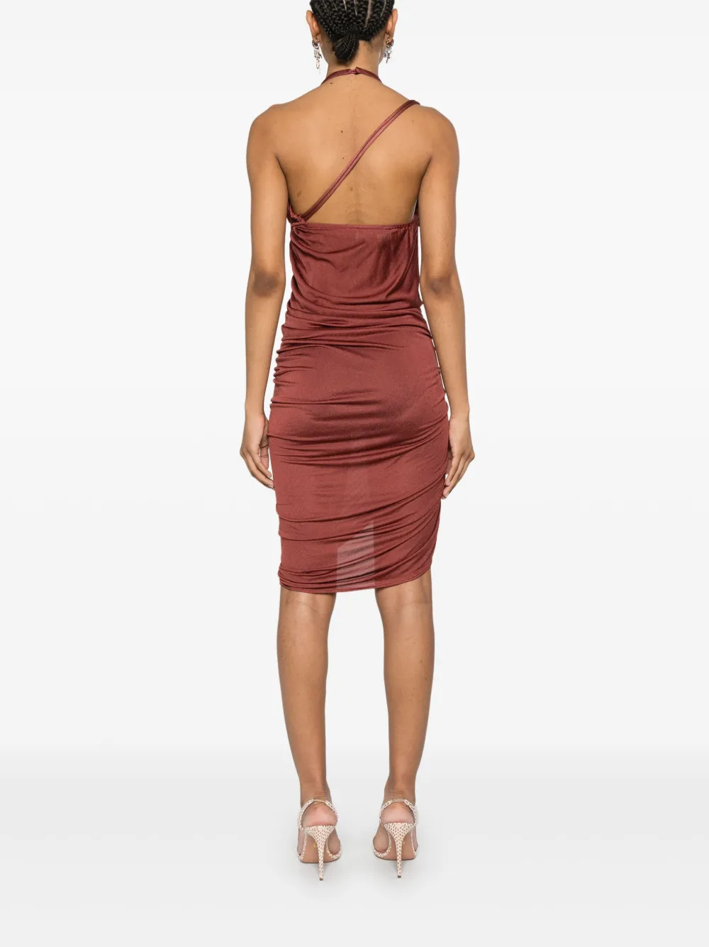 Blumarine Mini-jurk met gesmokt detail Rood