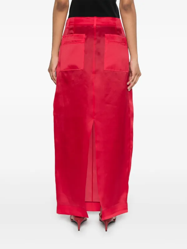 スカート KHAITE LUCIAN SKIRT Lucian Skirt in Raspberry – KHAITE