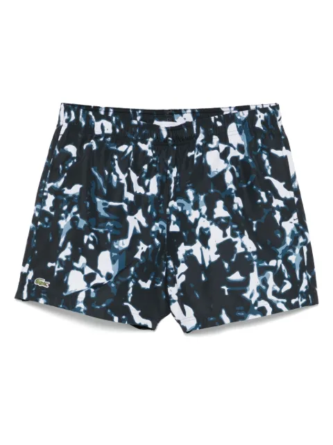 Lacoste abstract-print swim shorts