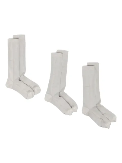 Boris Bidjan Saberi set de  tres pares de calcetines tejidos de canalé
