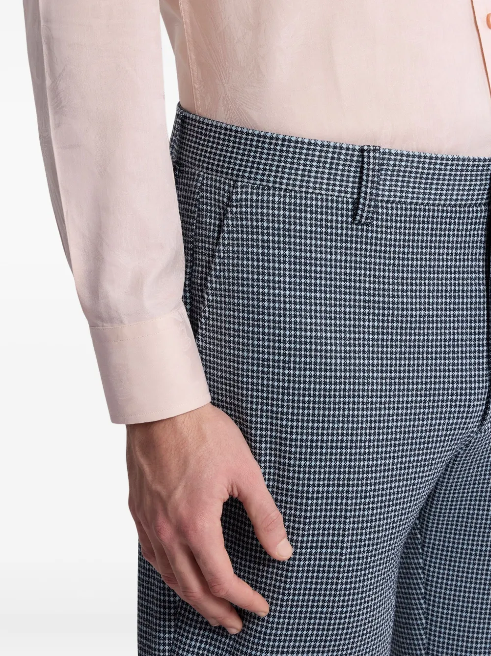 ETRO Geruite pantalon Blauw