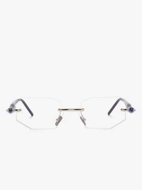 Kuboraum rimless geometric-frame glasses