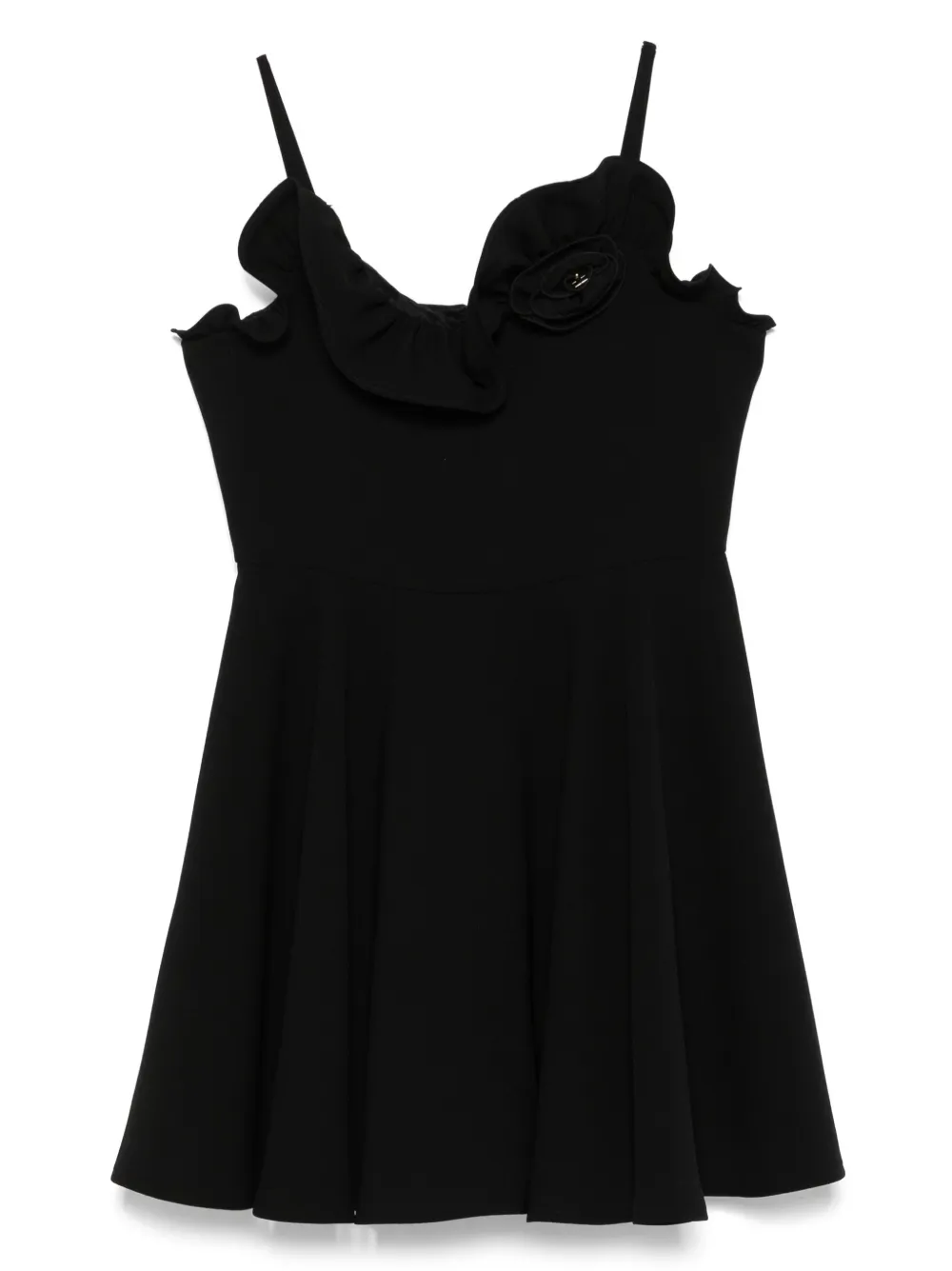 Elisabetta Franchi La Mia Bambina Jurk met bloe patch Zwart