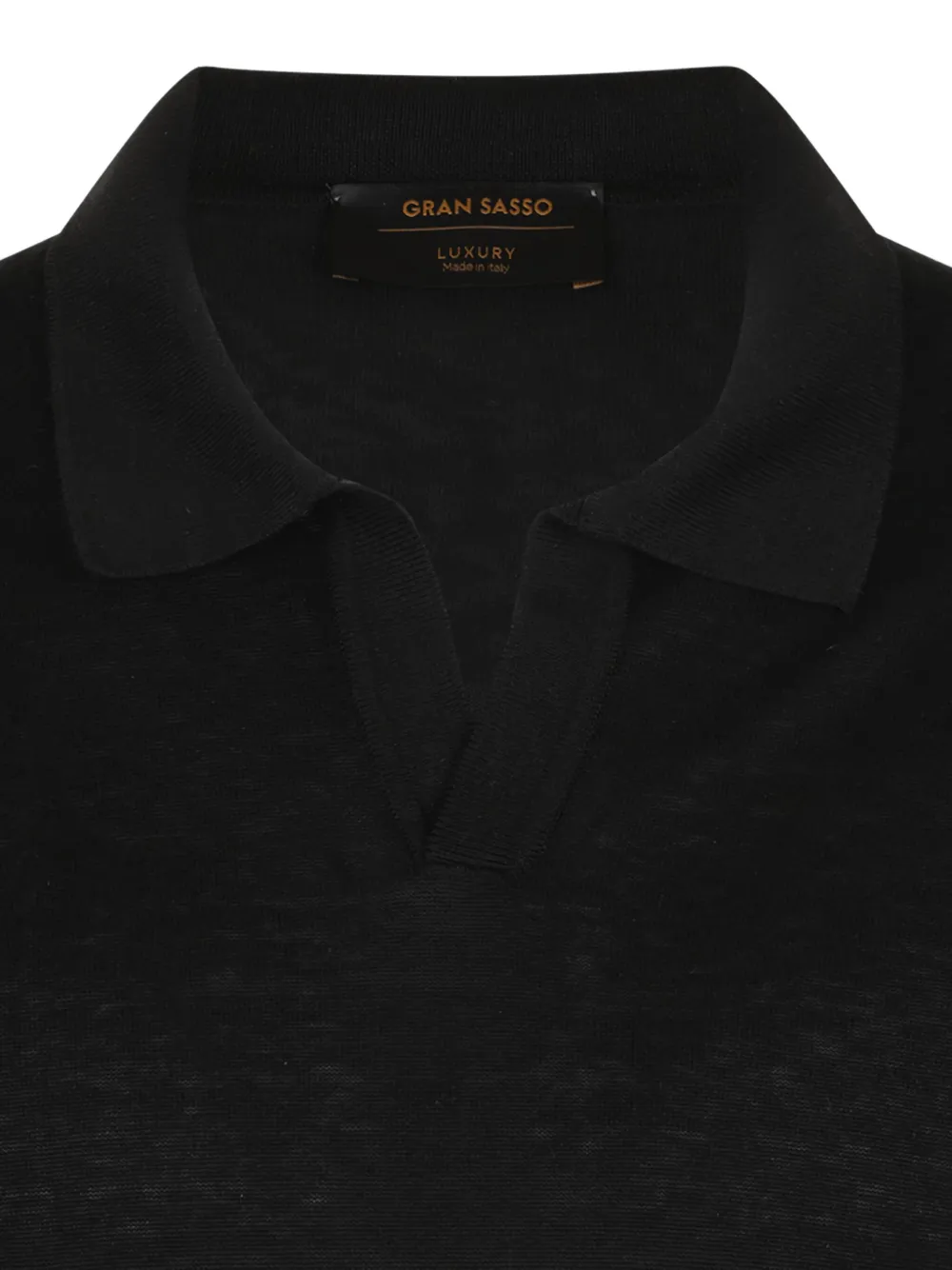 Gran Sasso Zijden T-shirt Zwart