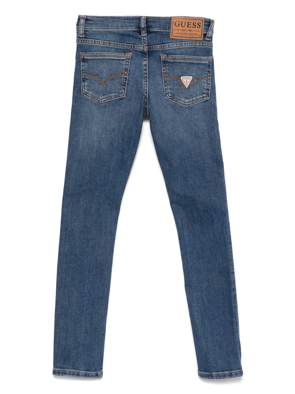 guess kids Jeans met logopatch Blauw