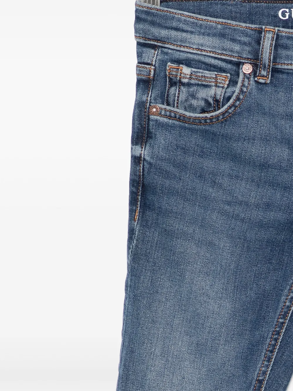 guess kids Jeans met logopatch Blauw