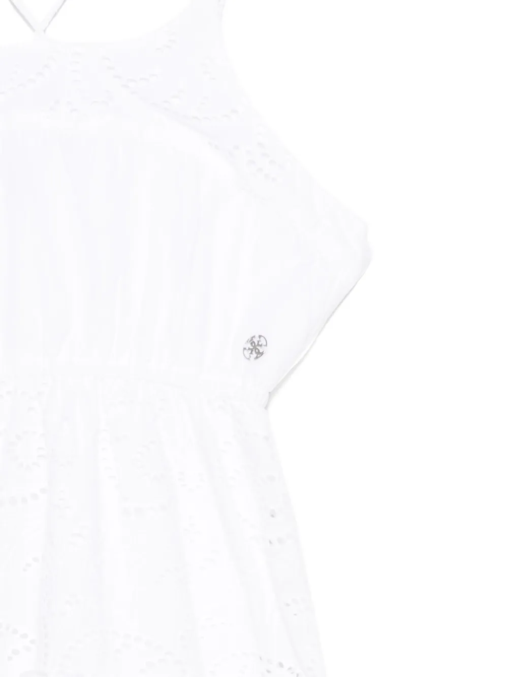 guess kids Broderie anglaise jurk Wit
