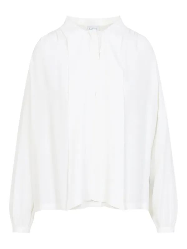 Giambattista Valli Pussy Bow-collar Blouse in White