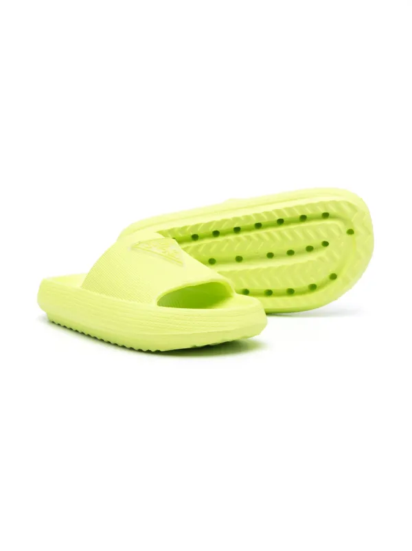 Fenty Lime Fenty Mens Slides Guess Kids Logo-embossed Slides Green