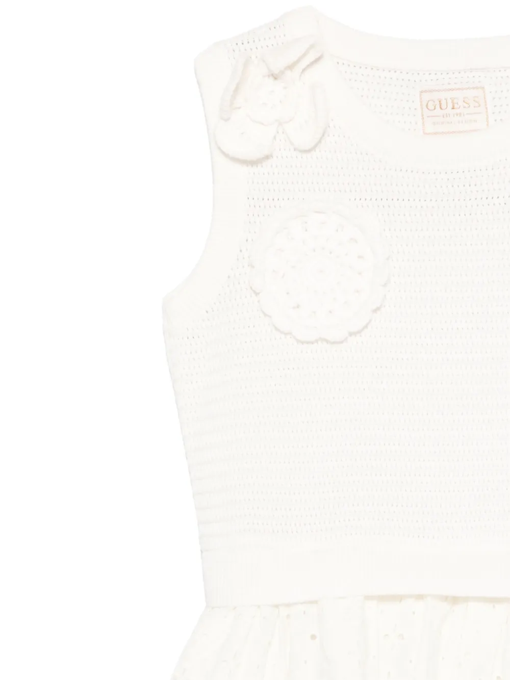 guess kids Jurk met contrasterend vlak Wit