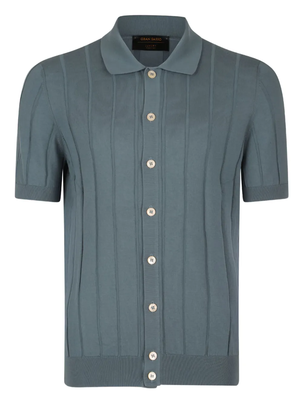 Gran Sasso chemise à design nervuré | bleu | Image 1