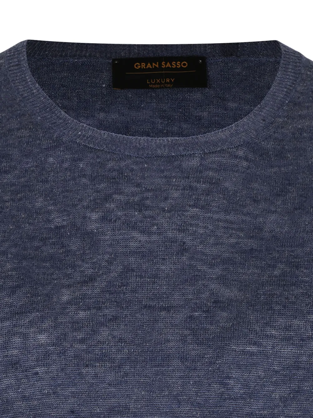 Gran Sasso Linnen T-shirt Blauw