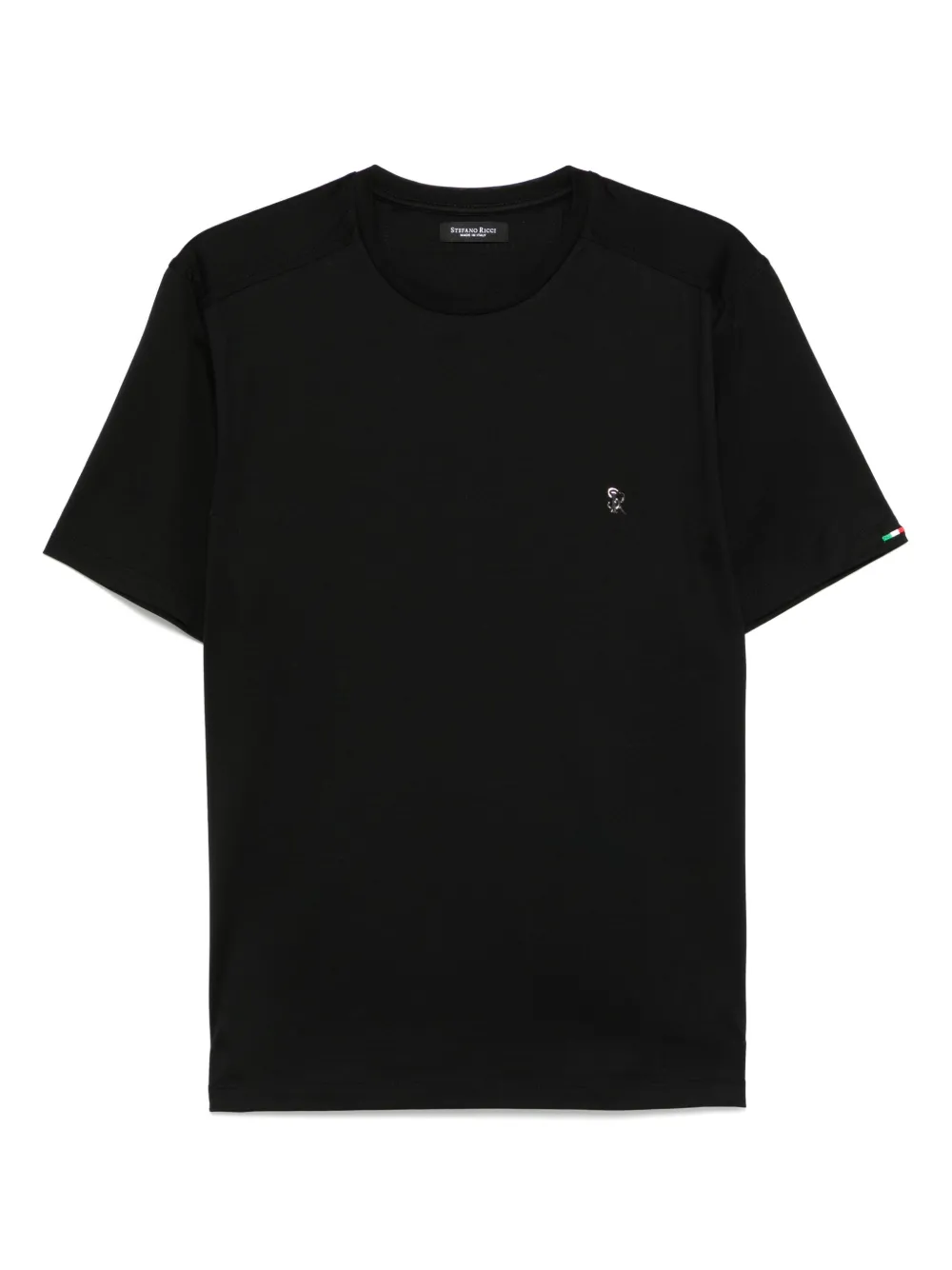 Stefano Ricci playera con placa del logo | negro | Image 1