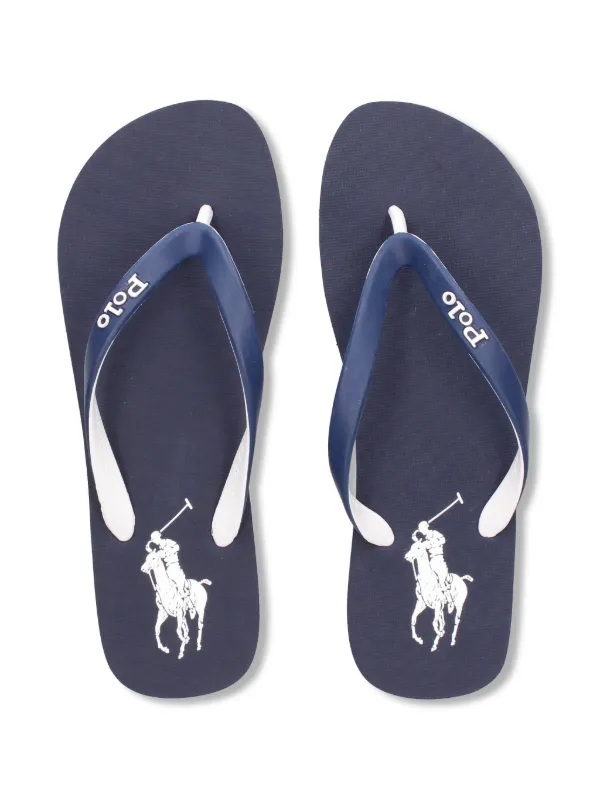 Polo Ralph Lauren Bolt Flip Flops Sandals Shoes Blue Indigo Print Mens Size 10 Polo Ralph Lauren Bolt Flip Flop Blue / Navy – The Sporting  main image 3