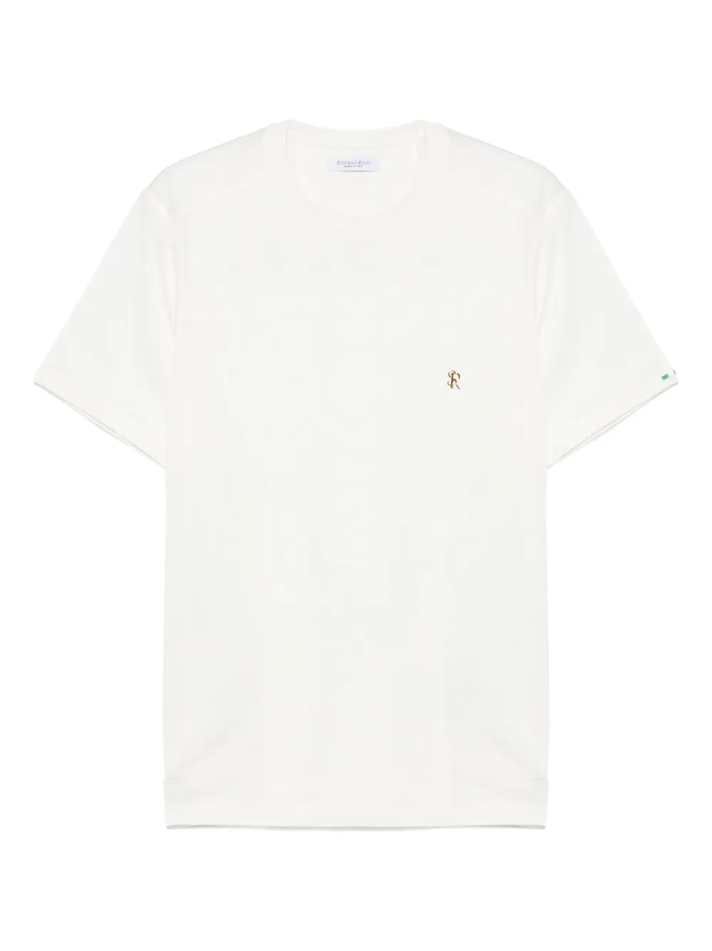 Stefano Ricci playera con placa del logo | blanco | Image 1