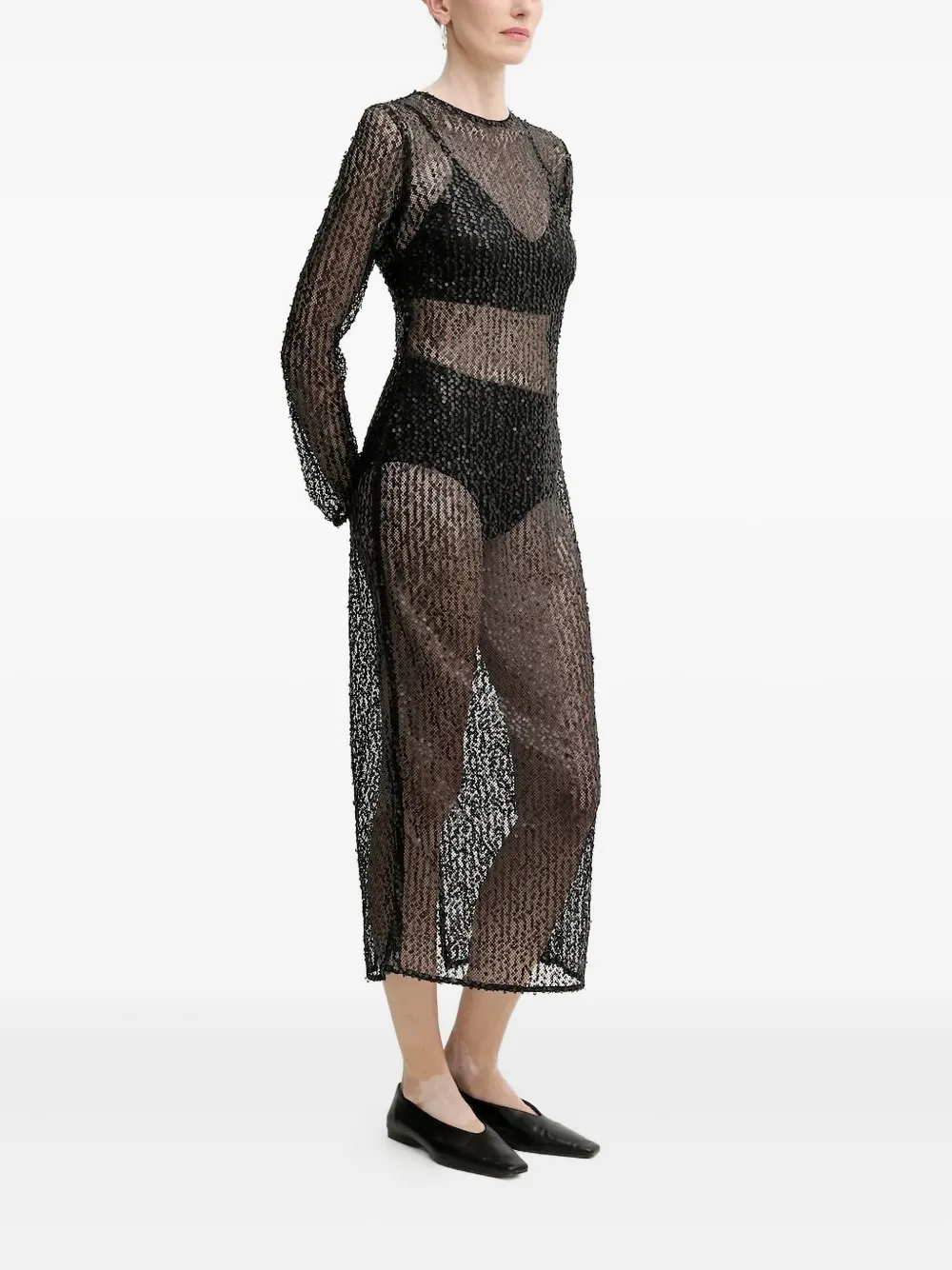 SAMSOE SAMSOE Samadda sequin-embellished midi dress | Black | Image 1