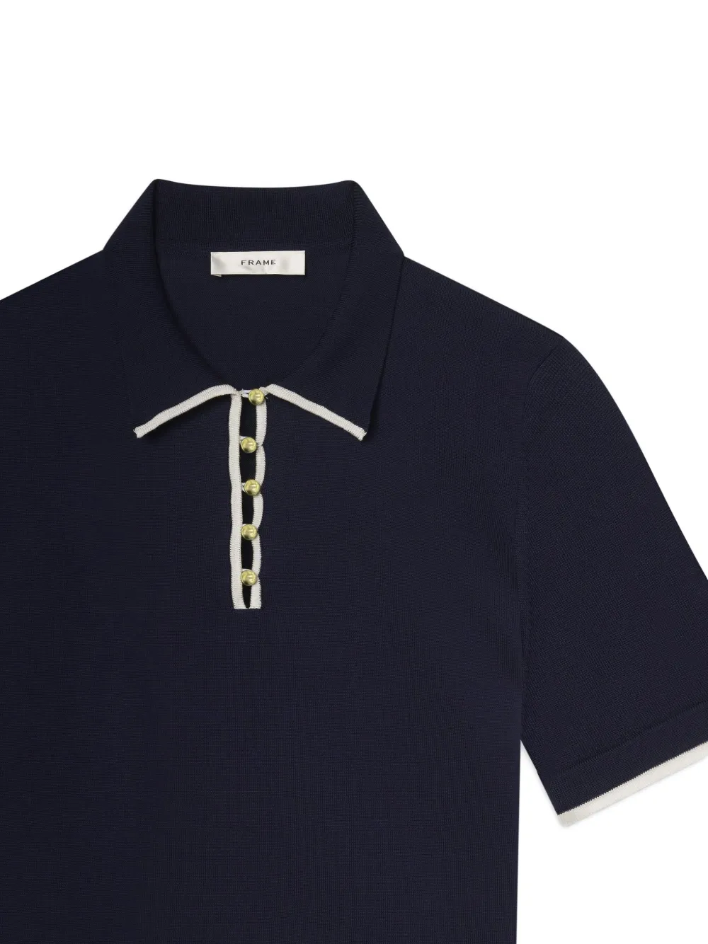 FRAME Katoenen polotop Blauw