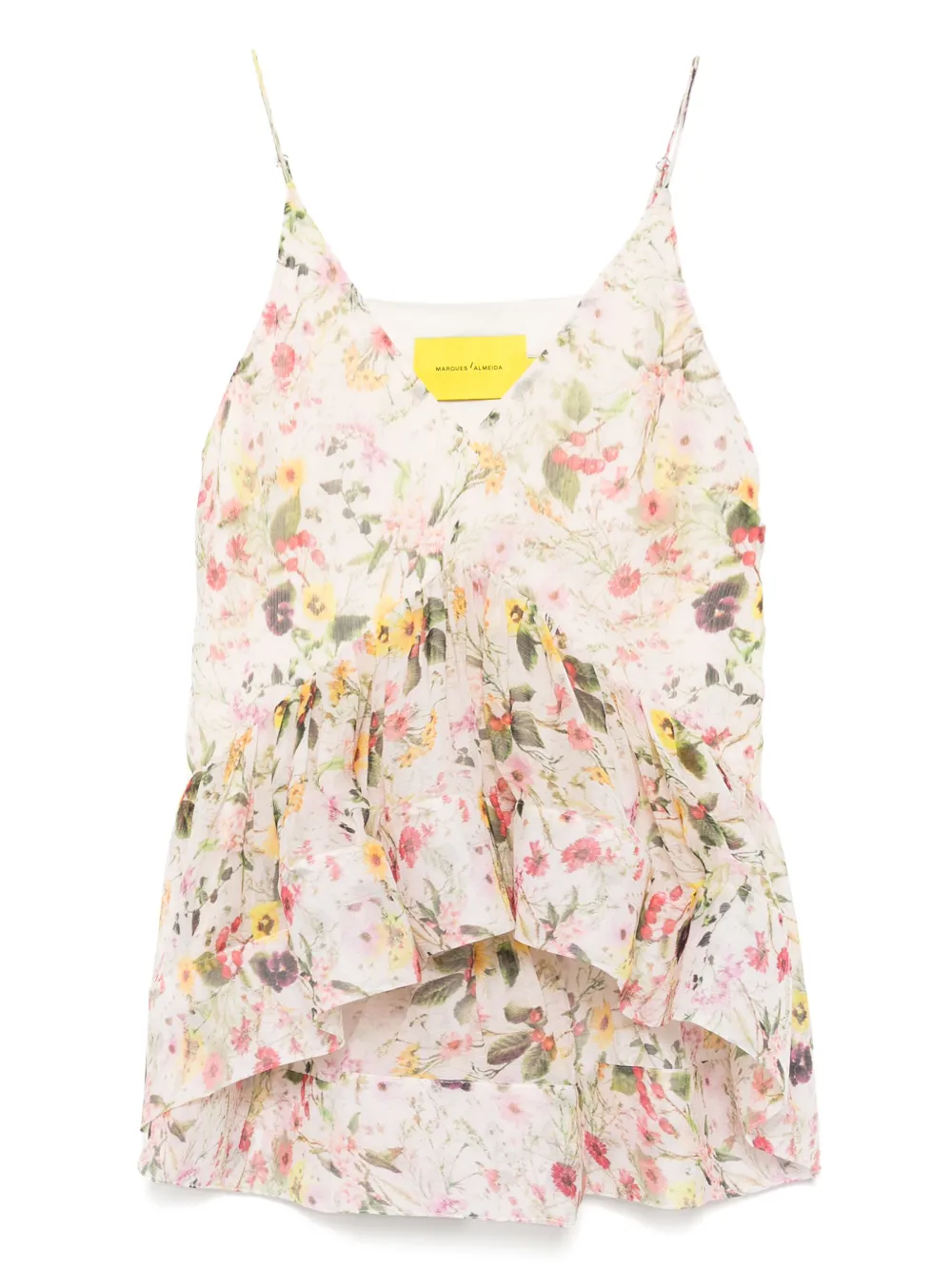 Marques'Almeida printed chiffon top