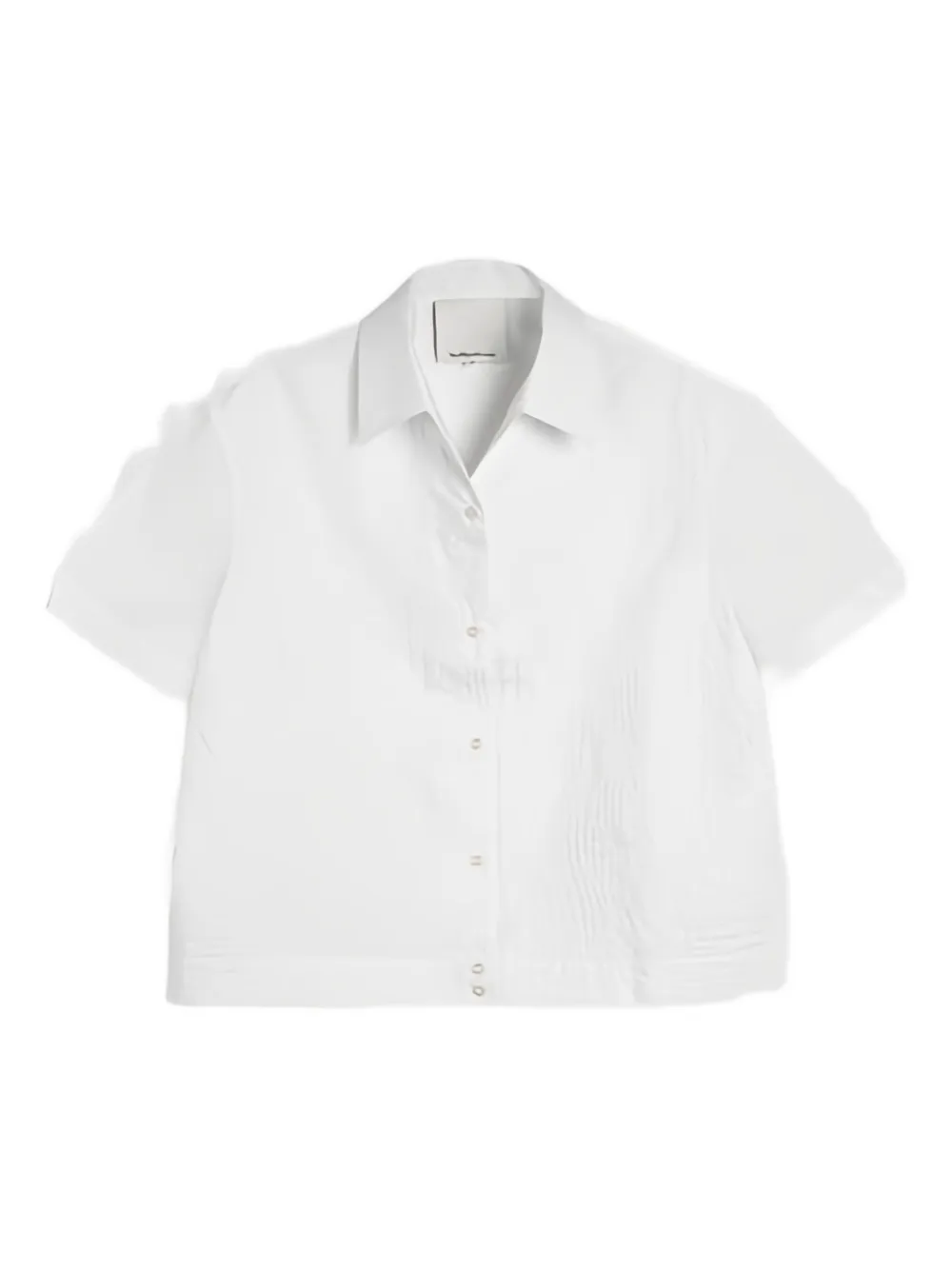 YMC embroidered short-sleeve shirt Wit