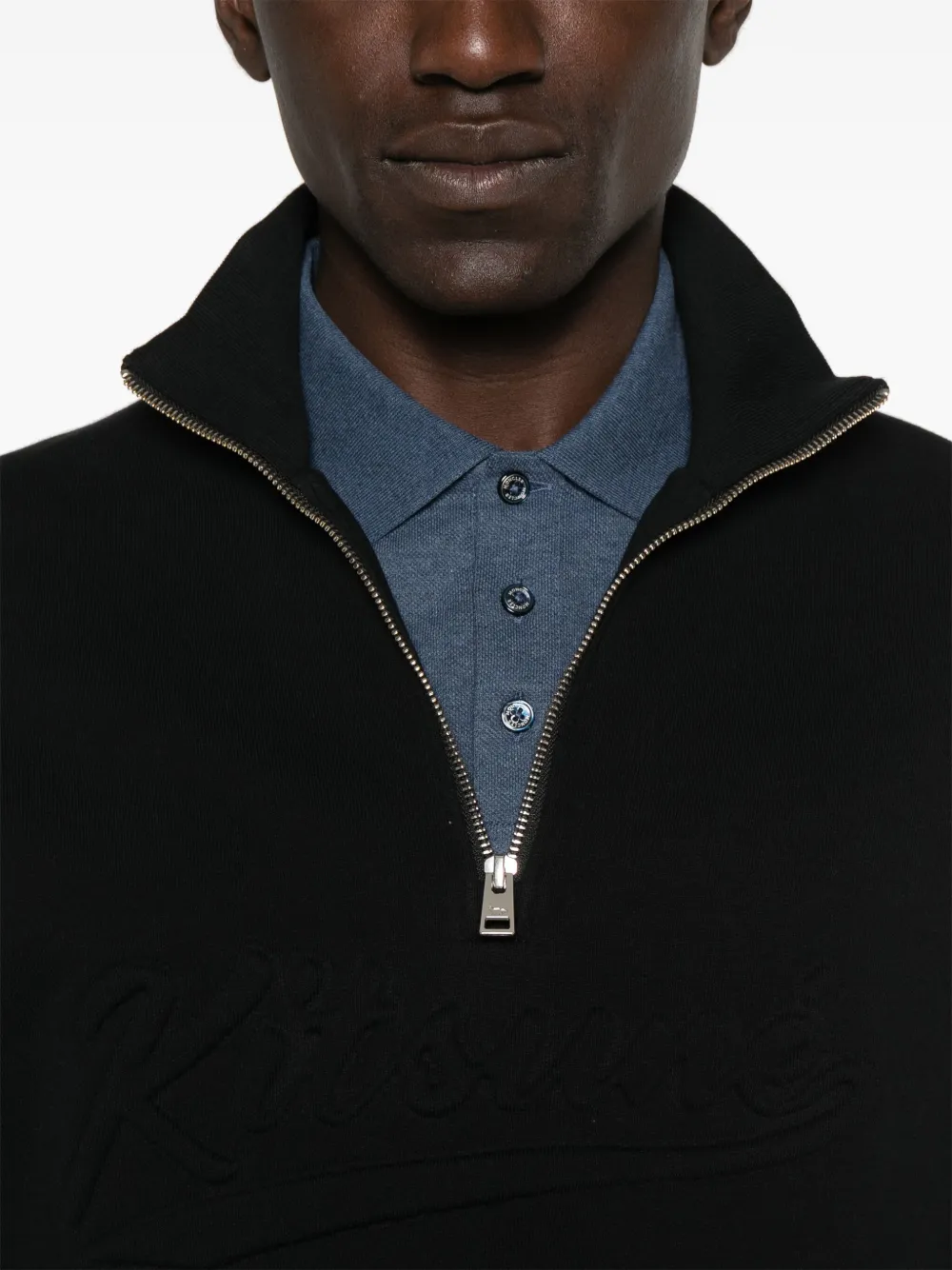 Maison Kitsuné Sweater met logo-reliëf Zwart