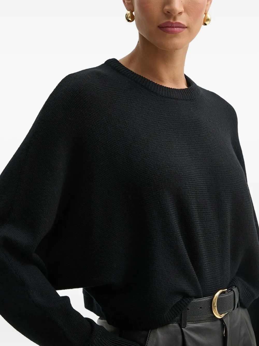 Michael Michael Kors Knitted Sweater In Black