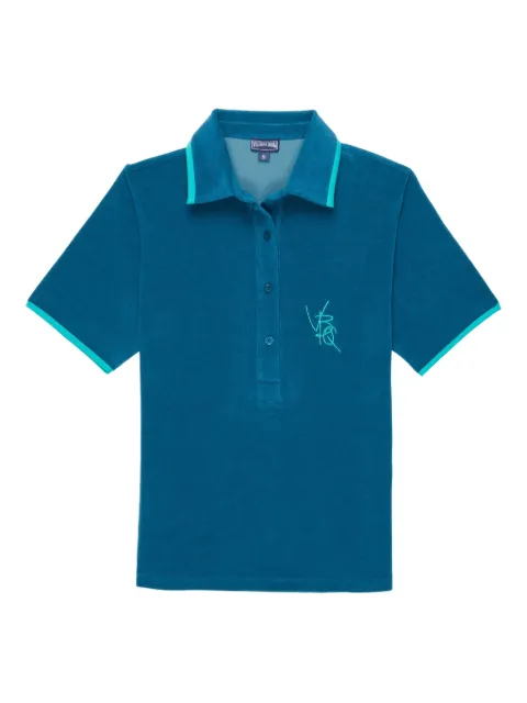 Vilebrequin playera tipo polo con logo bordado