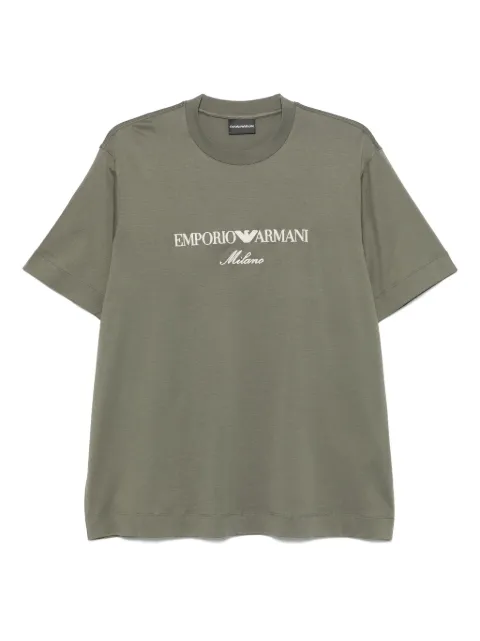 Emporio Armani logo-embroidered T-shirt