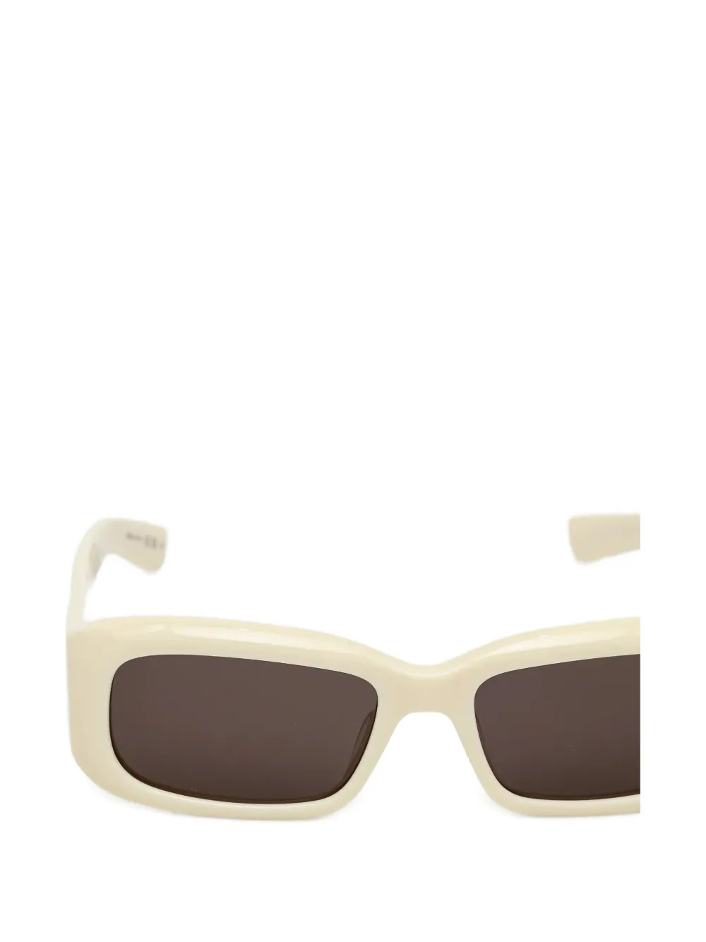 Saint Laurent Eyewear Zonnebril met rechthoekig montuur Beige