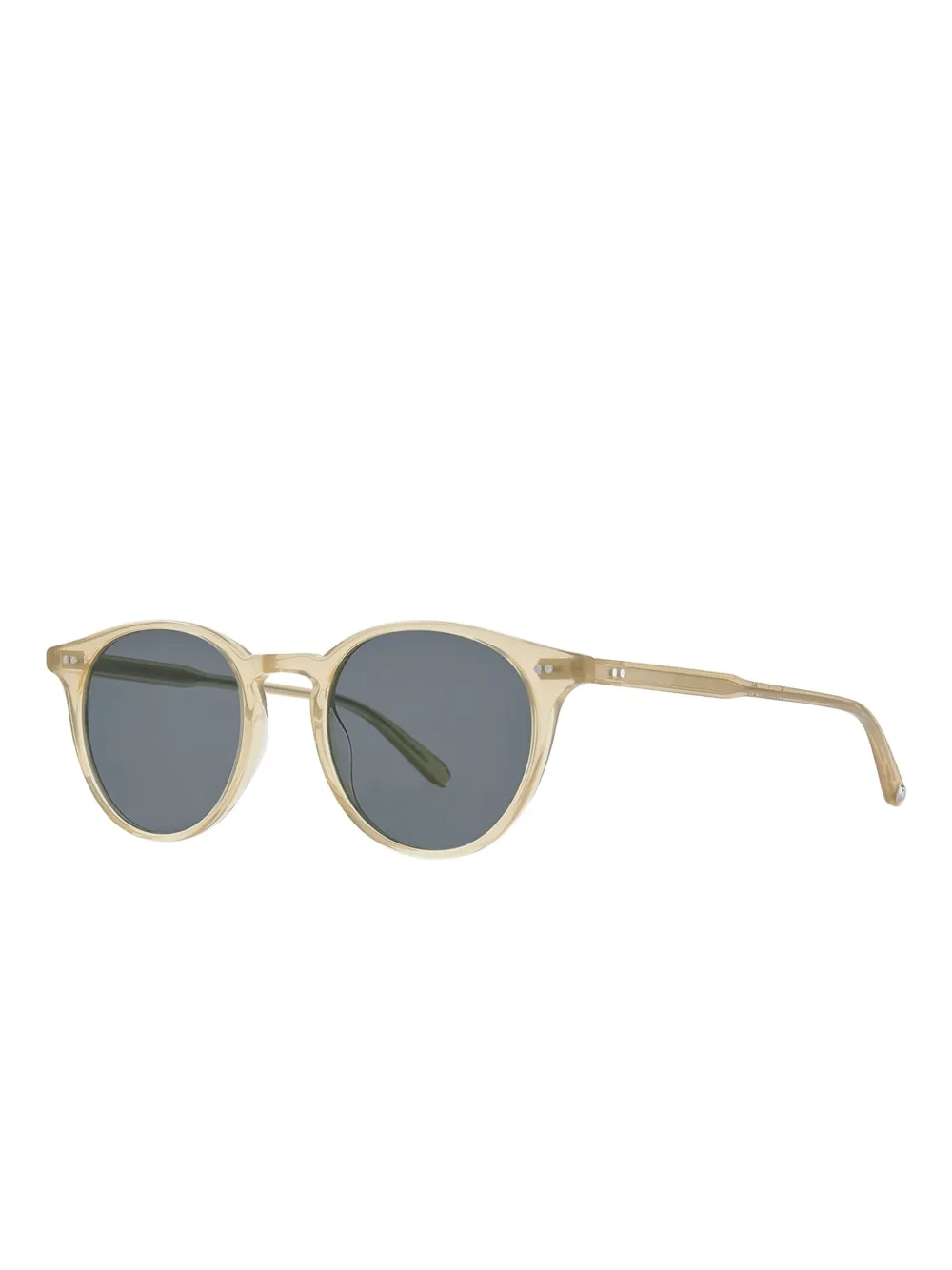 Garrett Leight Clune zonnebril met rond montuur - Geel