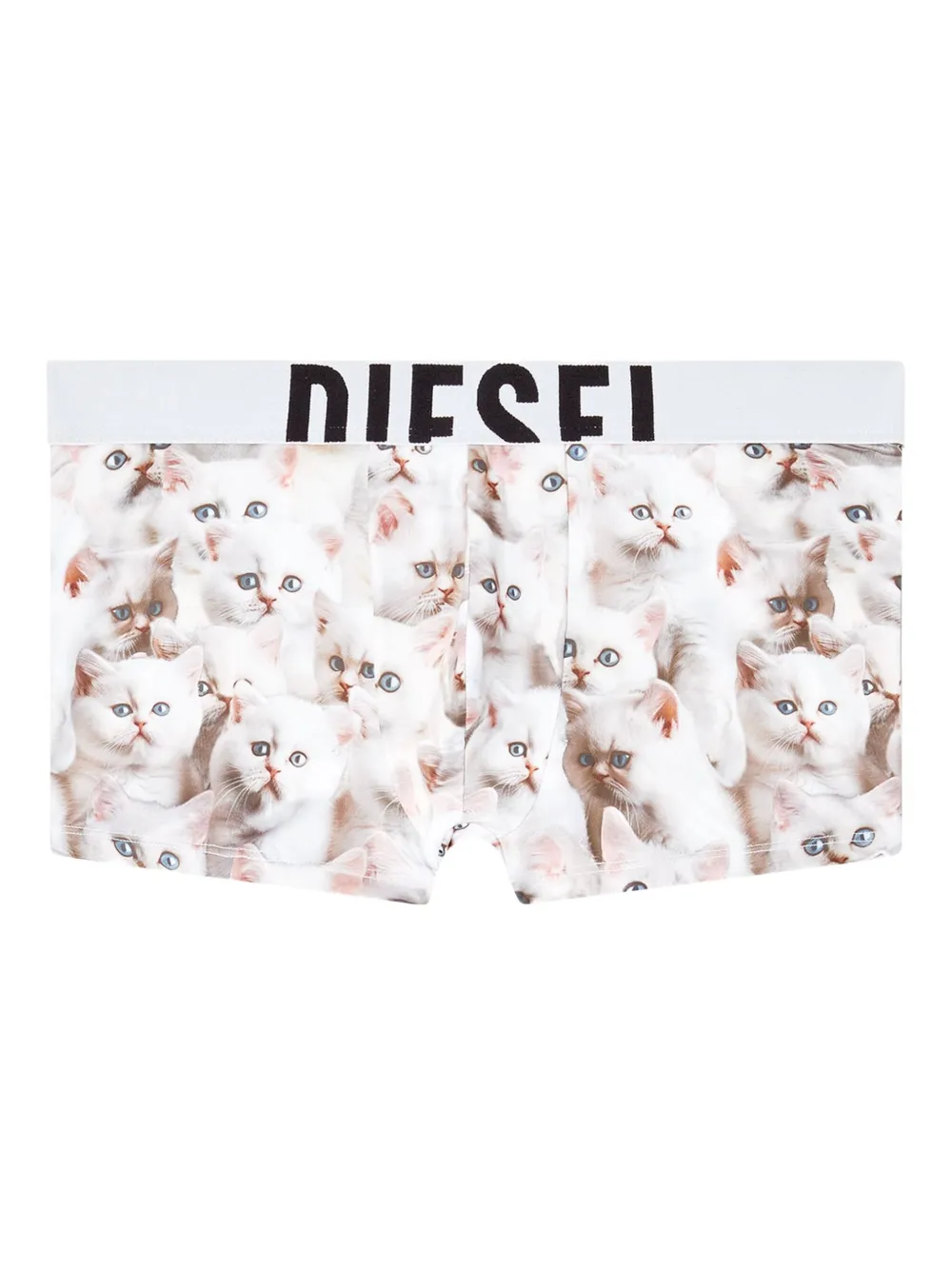 Diesel Damien slip met kittenprint Wit