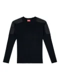 Diesel K-Martin ribbed long-sleeves top - Black