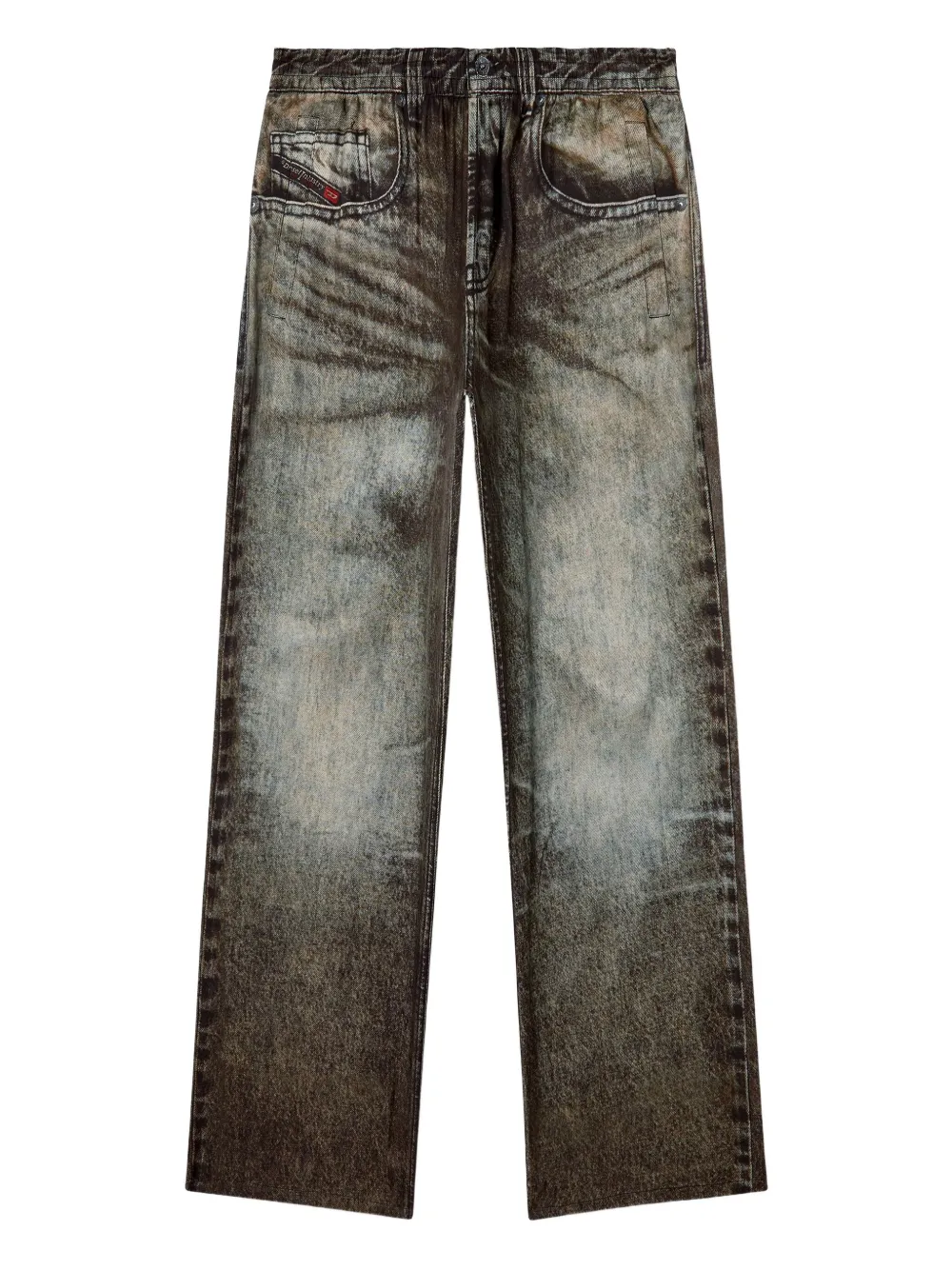 Diesel P-THECK acid-wash trousers Zwart