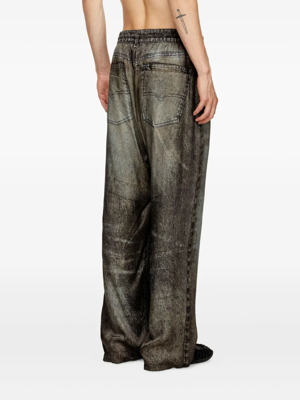 Diesel P-THECK broek met acid wassing Zwart