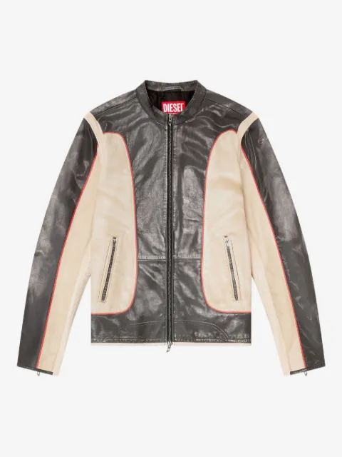 Diesel veste de moto en cuir L-Evert
