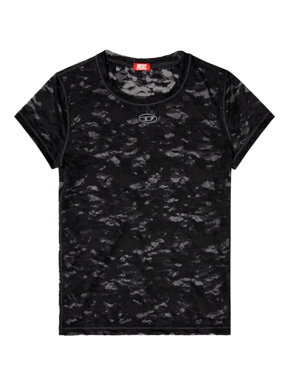 Diesel playera con encaje bordado | negro | Image 1