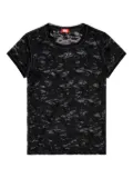 Diesel lace-embroidered t-shirt - Black