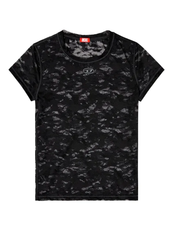 Diesel レースエンブロイダリー Tシャツ | ブラック | FARFETCH JP