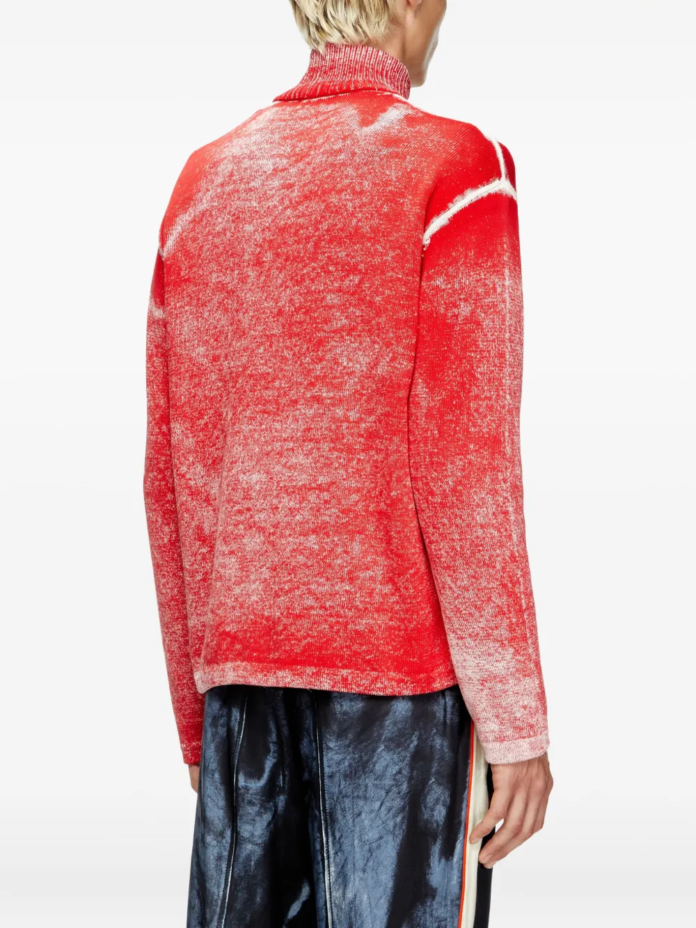 Diesel K-Oliba-Jkt graphic-print zip-fastening cardigan Rood