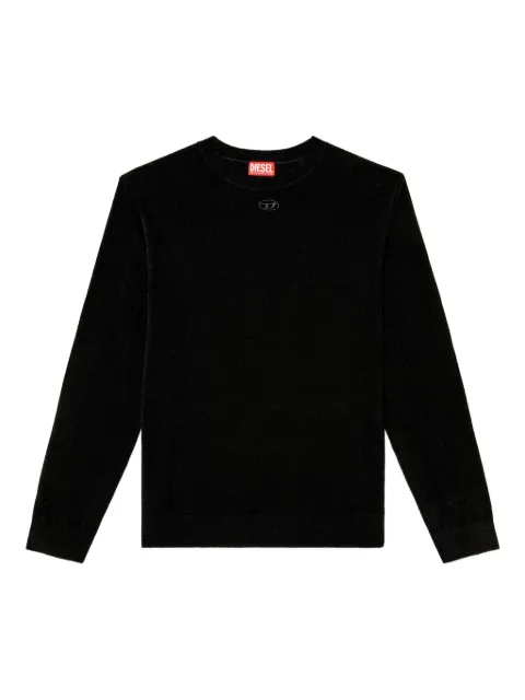 Diesel K-Cevro round-neck Oval D logo plaque sweater