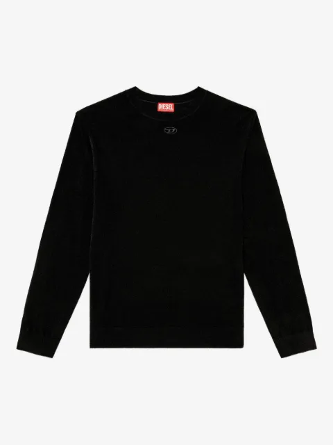 Diesel K-Cevro round-neck Oval D logo plaque sweater